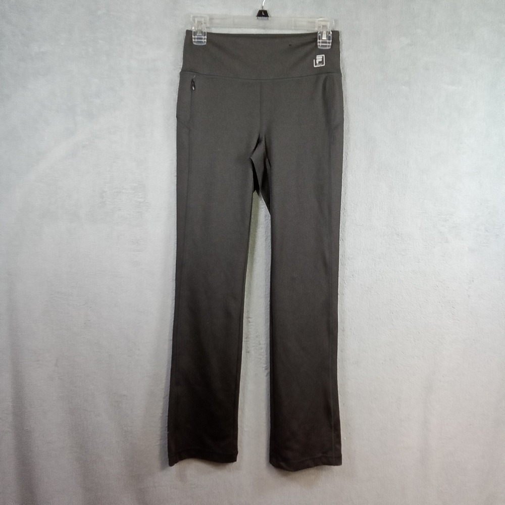 Fila Sport Womens Charcoal Gray Straight Leg Athletic Yoga Pants Size S Small‎